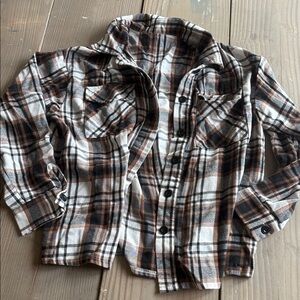 Plaid Button-Up Shirt